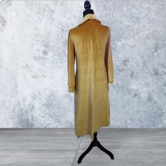 #601 Floral blooming women's kimono long sleeve color gold size large - Picture 2 of 4